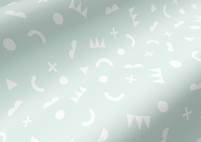 Eighties Shapes, Aqua - Twist&Fit Roller Blind - Image 4
